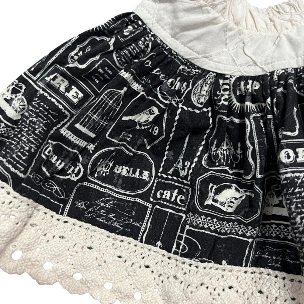 Persnickety 2Y Black & Red Holiday Skirt with Bow